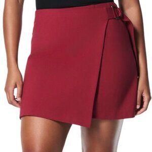 SPANXsmooth Ponte Wrap Mini Skort Deep Red / S